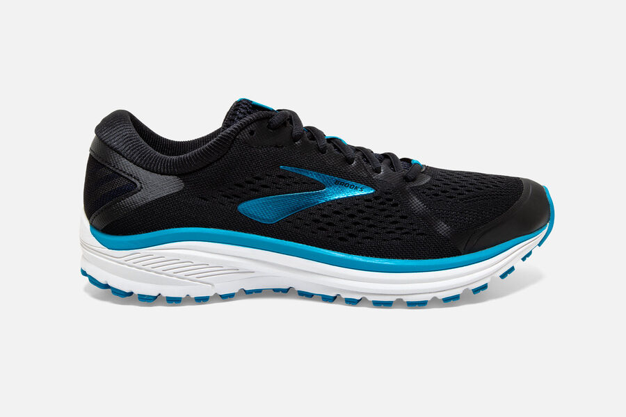 Brooks Aduro 6 Mens UK - Road Running Shoes - Black/Blue/White 032-JFXYUD